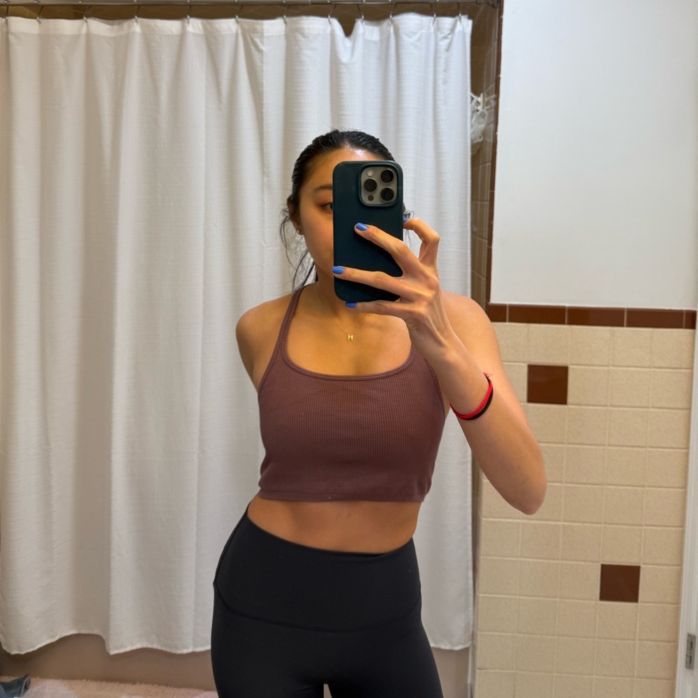 purple crop top